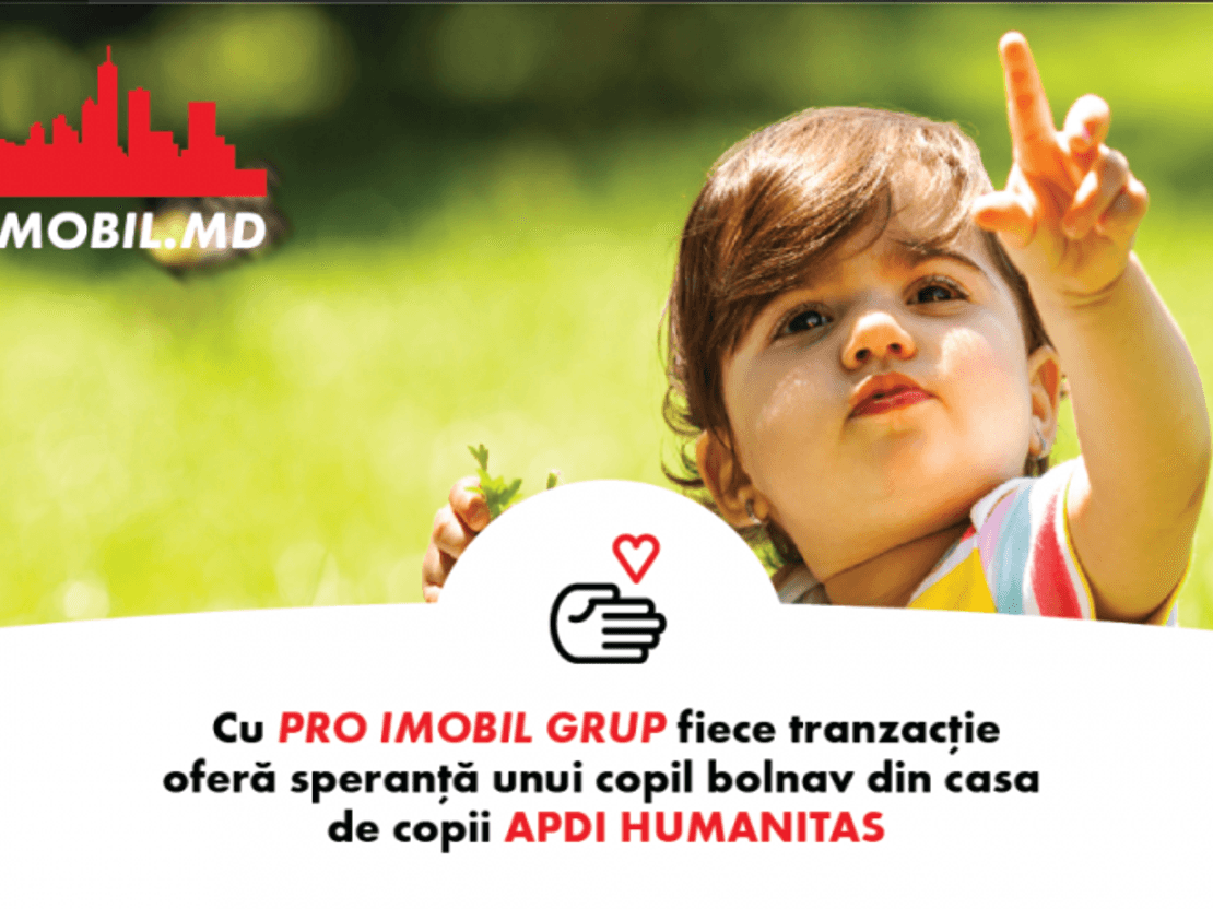 С каждой сделкой Pro Imobil Group дает надежду больным детям в детском доме APDI HUMANITAS